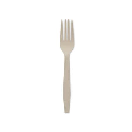 Pactiv, EARTHCHOICE PSM CUTLERY, HEAVYWEIGHT, FORK, 6.88in, TAN, 1000PK